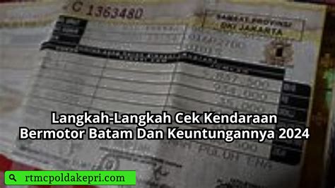 5 Cara Super Cepat Cek Status Kendaraan Bermotor, Nomor 3 Bikin Kaget! 5 Cara Super Cepat Cek Status Kendaraan Bermotor, Nomor 3 Bikin Kaget!